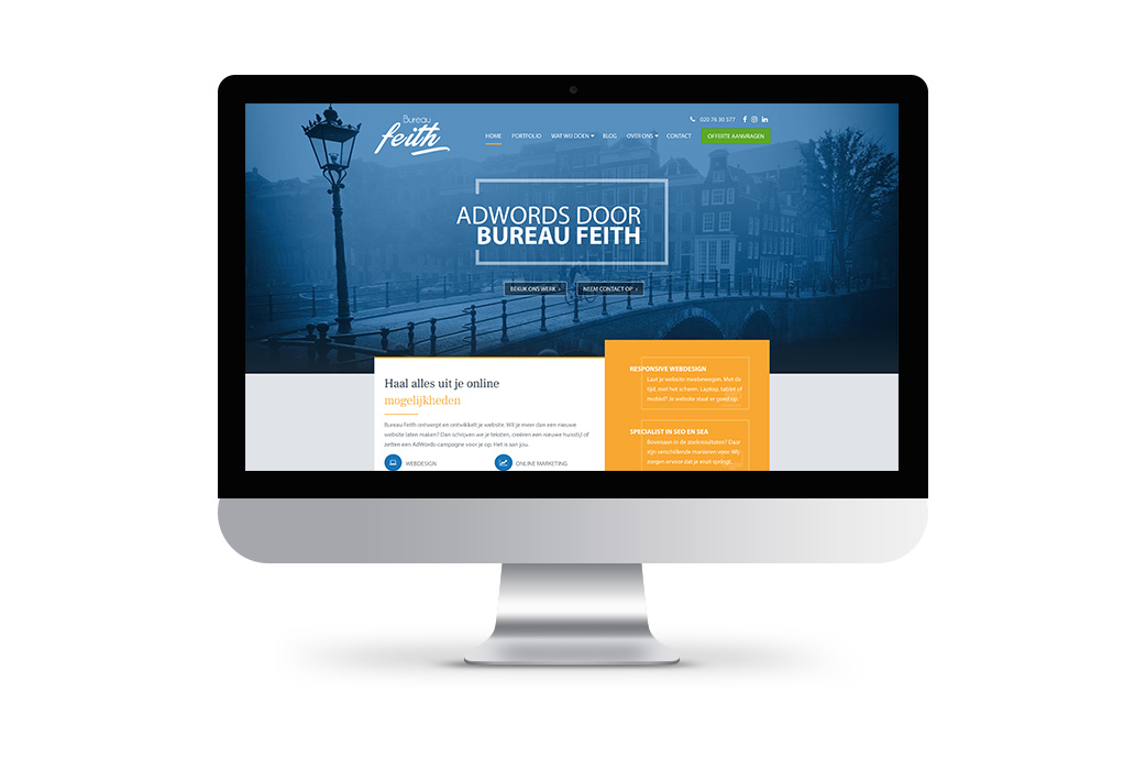 Mobile first design op desktop